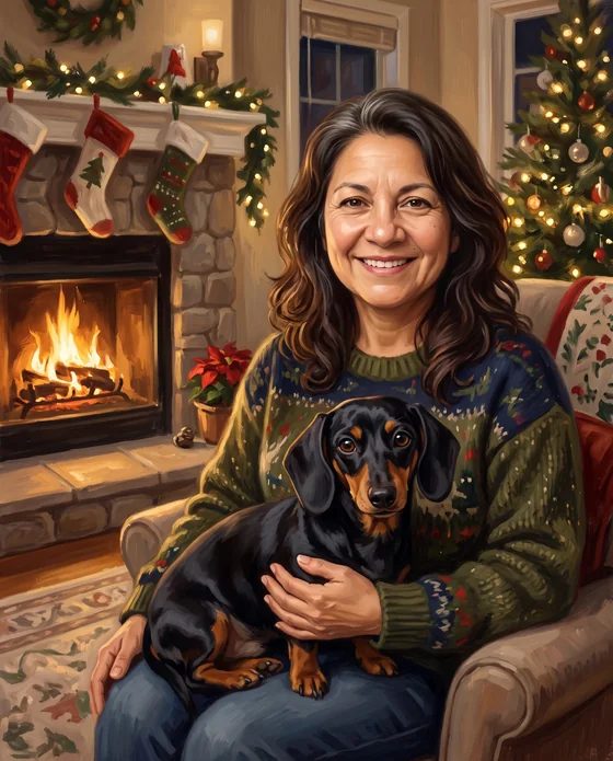 Example of the Christmas by the fire style, created with Galapaw