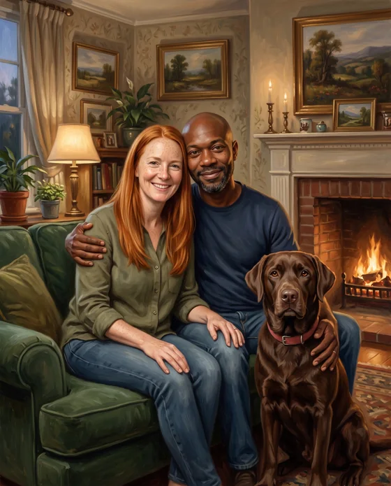 Example of the Family portrait style, created with Galapaw