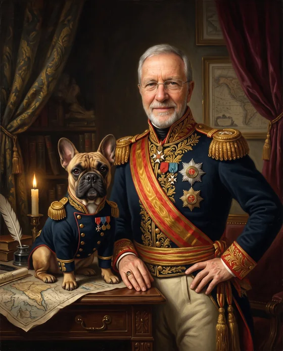 Example of the The officer style, created with Galapaw